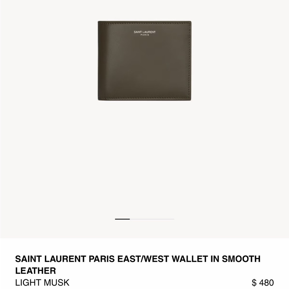 SAINT LAURENT PARIS EAST/WEST WALLET IN SMOOTH LEATHER